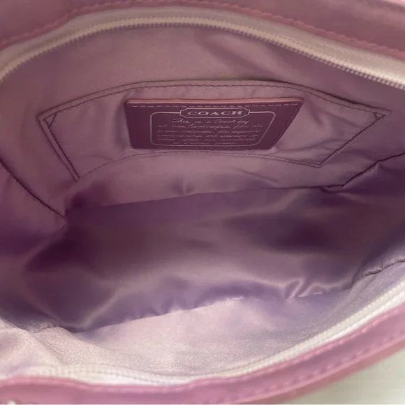 Coach Lavender and Cream Signature Patchwork Small Tote - Picture 6 of 10